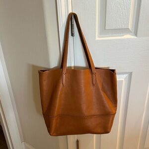 Elegant Tan Leather Tote Bag
